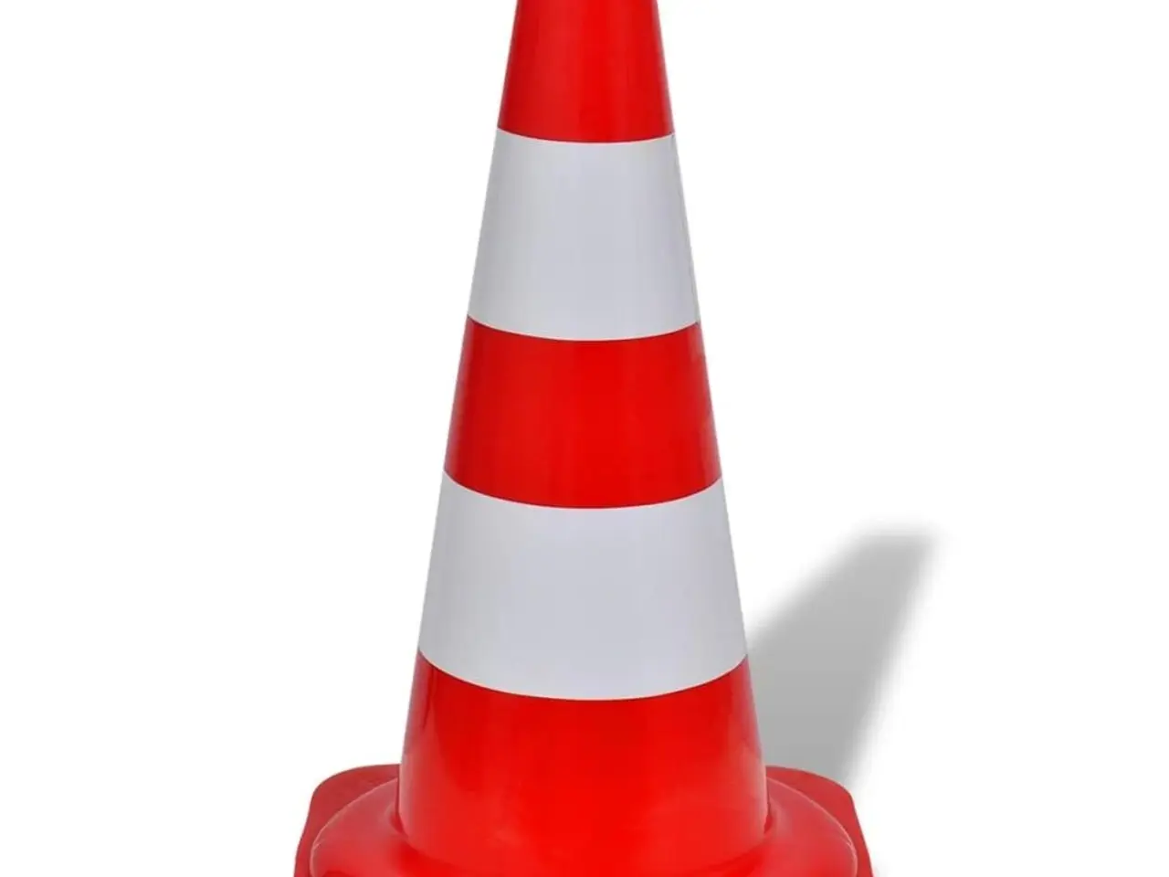 Billede 3 - Reflekterende trafikkegler 10 stk. - 50 cm rød/hvid