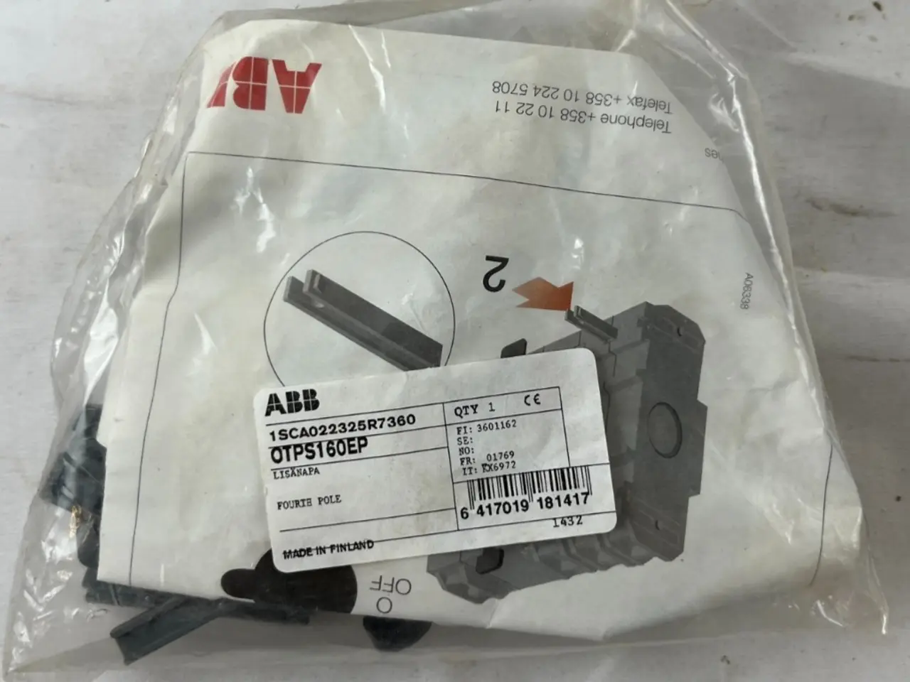 Billede 1 - ABB OTPS160EP Four Pole Shaft Extension Kit