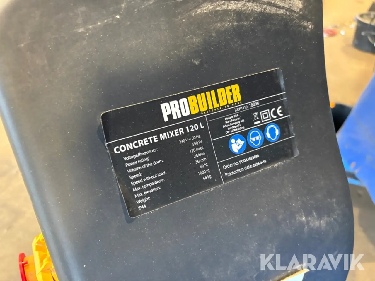 Billede 8 - Cementblander ProBuilder Concrete Mixer 120 L