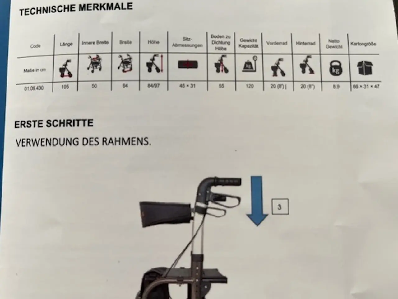 Billede 5 - Kombineret rollator/kørestol - som ny.