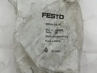 Festo CRQS-1/2-16 Push-In Fitting 162869 1/2" Male
