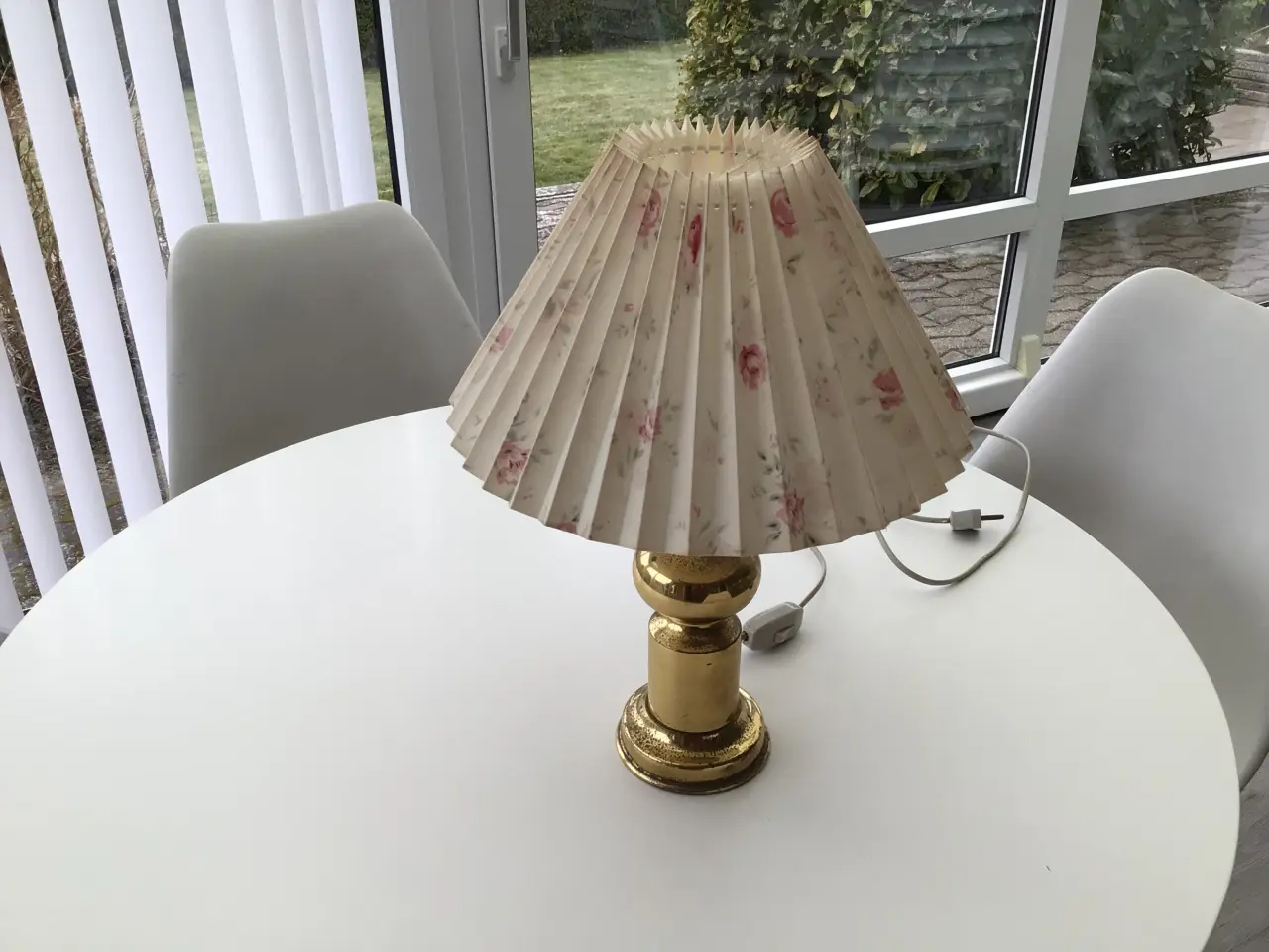 Billede 1 - Bordlampe med messing fod