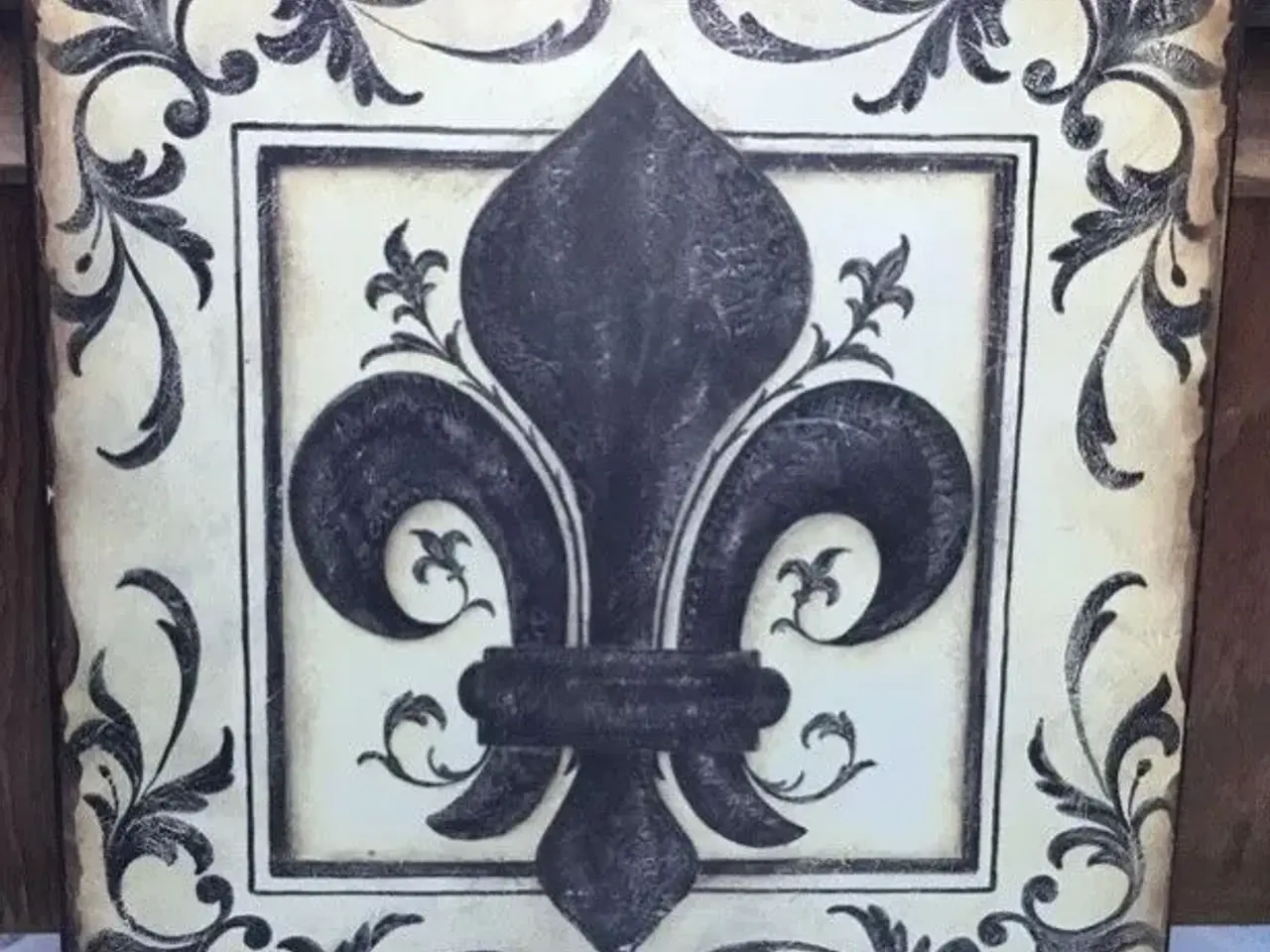 Billede 1 - Metalskilt Fleur de Lis