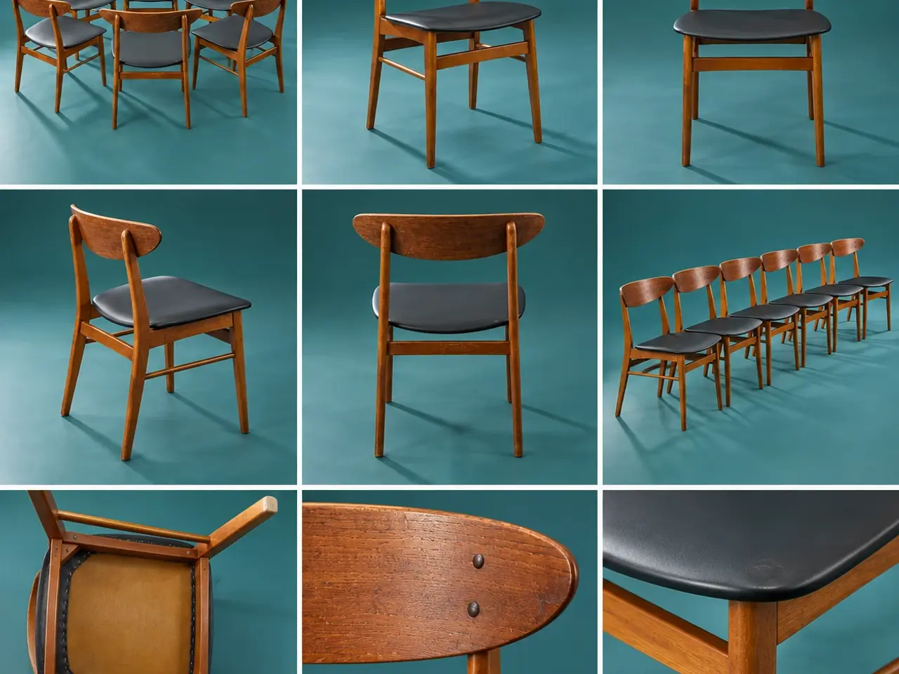Billede 2 - Flot sæt: 6 originale Farstrup Model 210 teak-spi