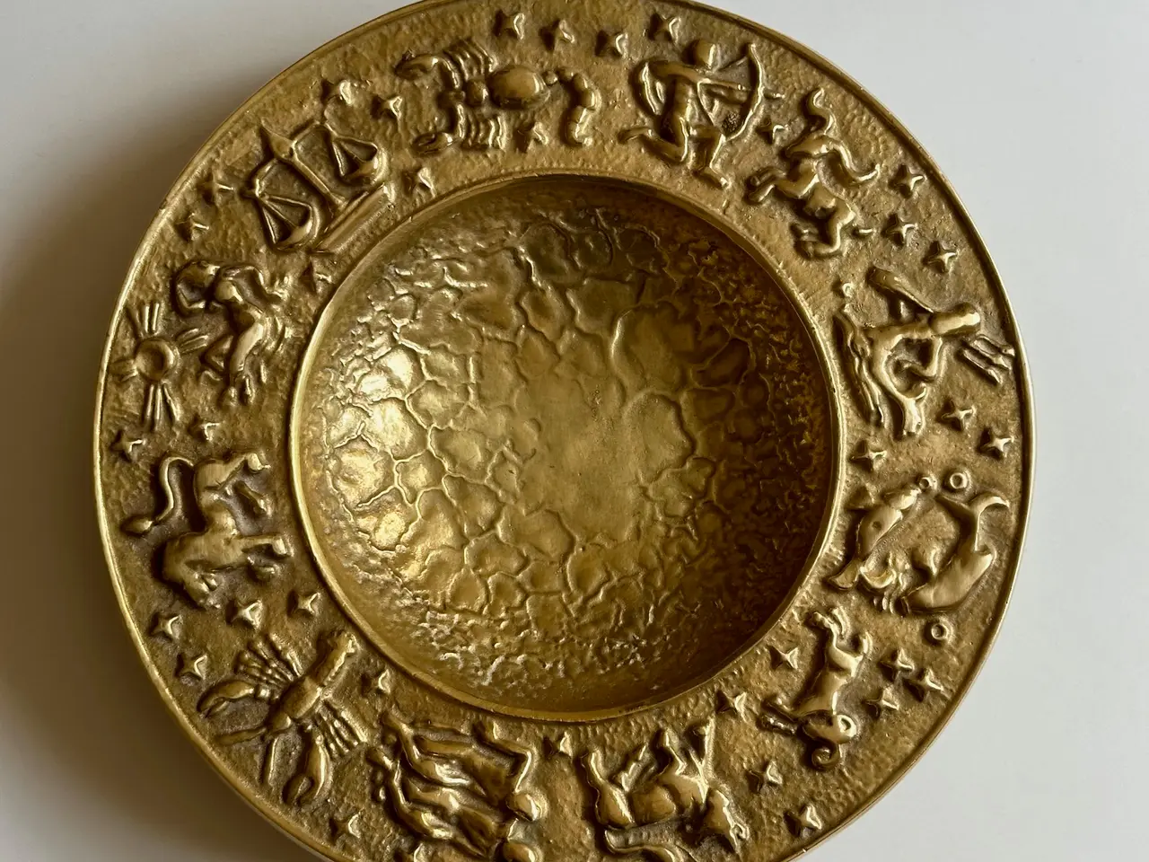 Billede 2 - Nordisk Malm, bronzefad m stjernetegn, stort