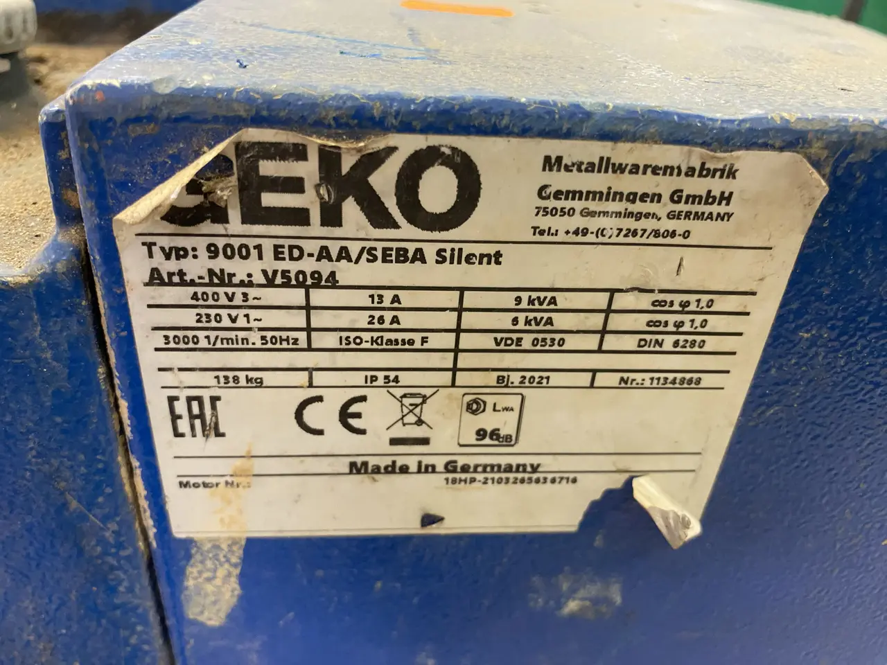 Billede 2 - Benzin Generator GEKO 9001 Silent