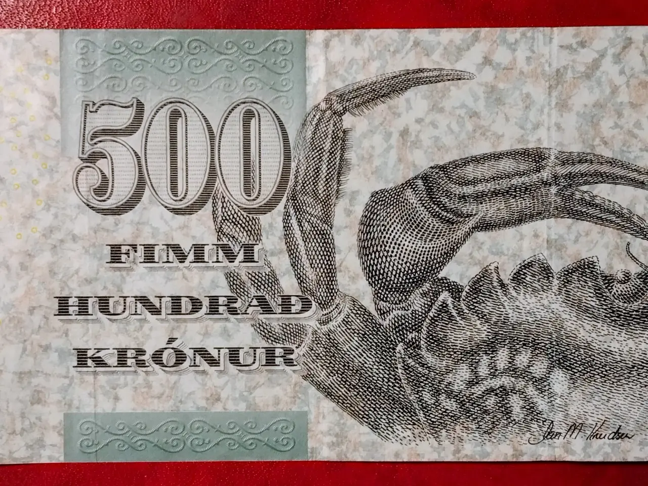 Billede 1 - FÆRØERNE 500 KRÓNUR / KRONER 2011 Strandkrabben