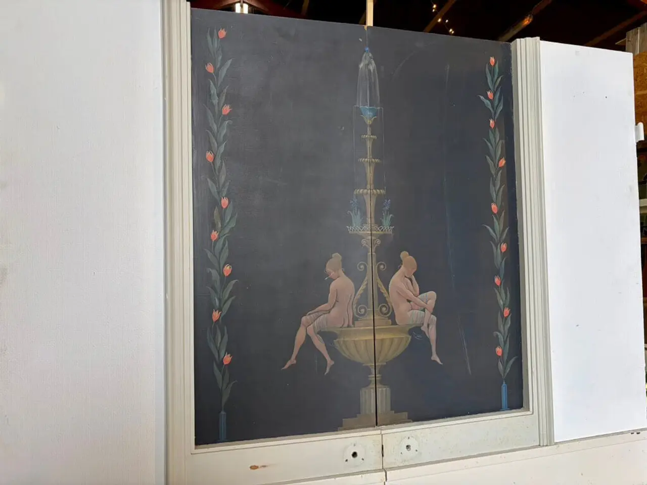 Billede 3 - Hemmelig dobbeltdør med maleri og panel