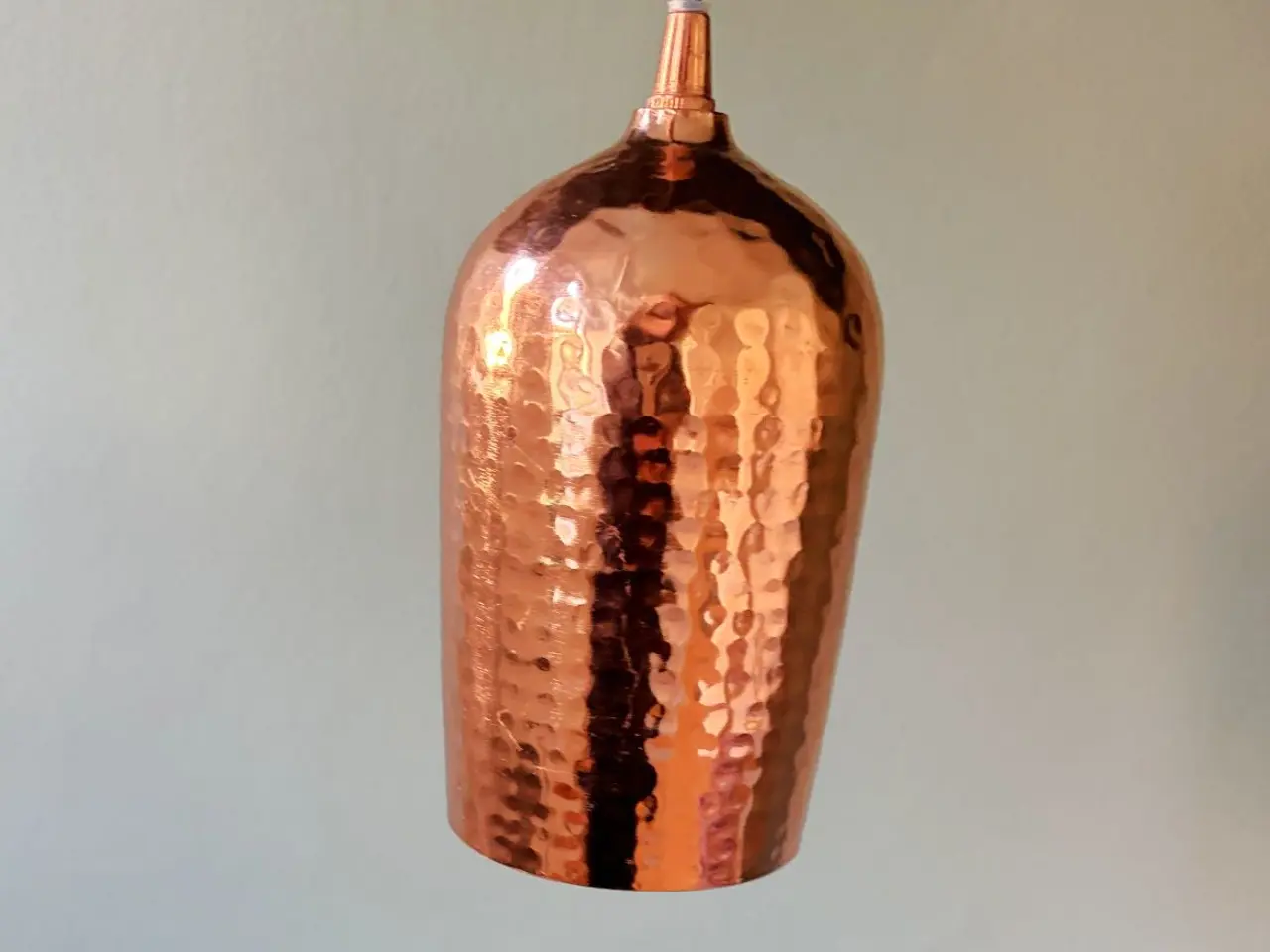 Billede 2 - Loftslampe i kobber. Pendel. Aldrig brugt.