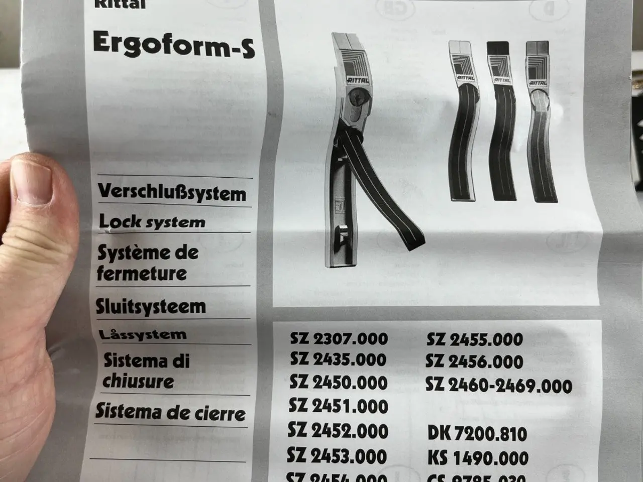 Billede 8 - Rittal SZ 2435.000 Ergoform-S Handle Lock System