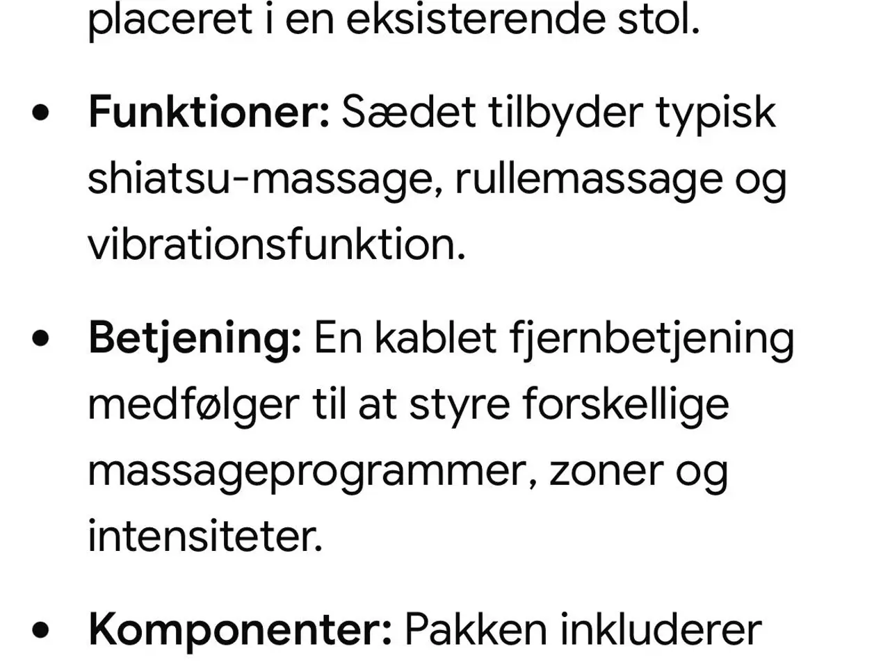 Billede 3 - Massagesæde fra OBH NODICA