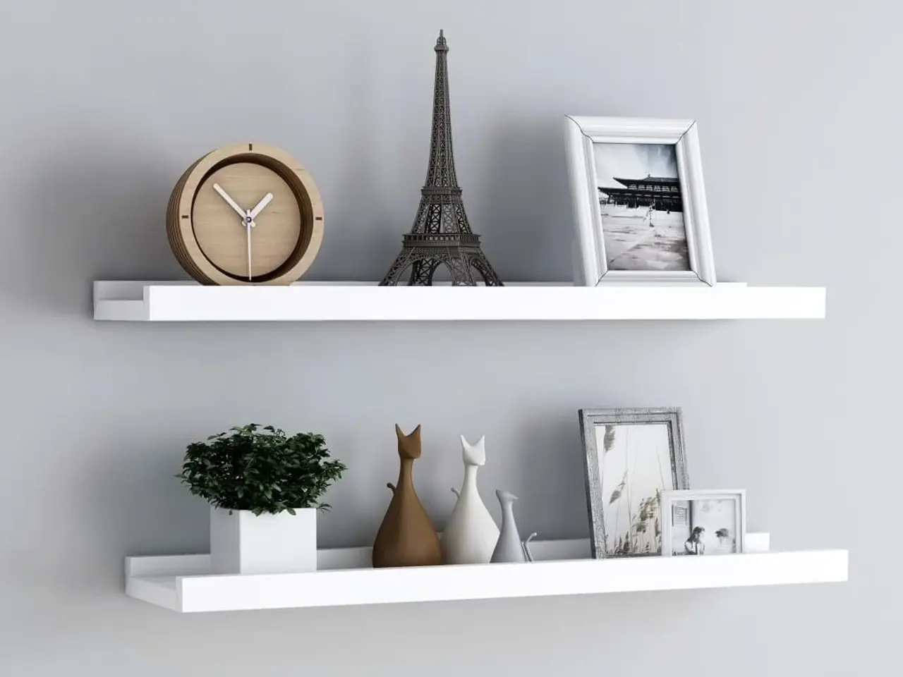 Billede 1 - Gallerihylder 2 stk. 80x9x3 cm MDF hvid