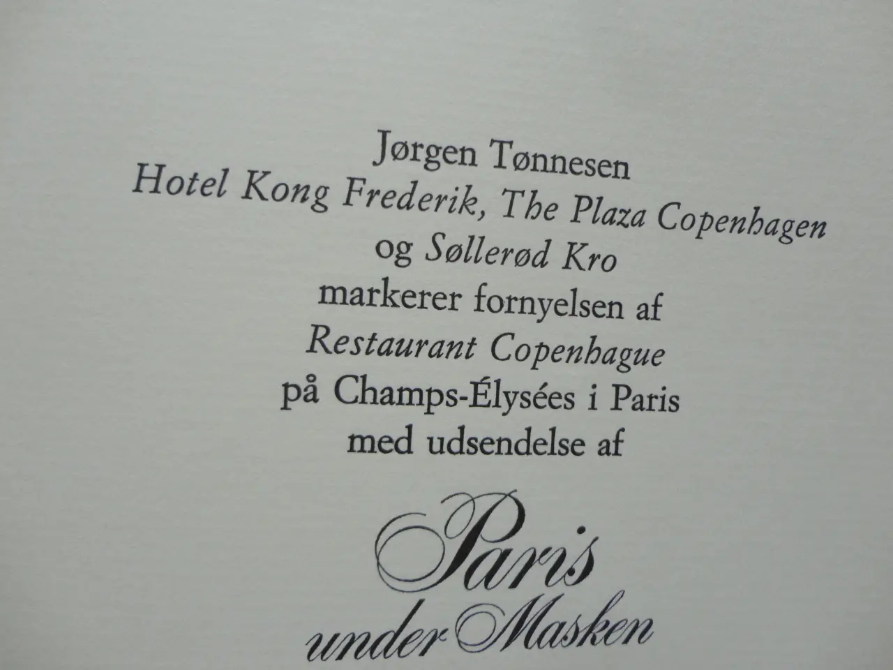 Billede 2 - Paris under masken :