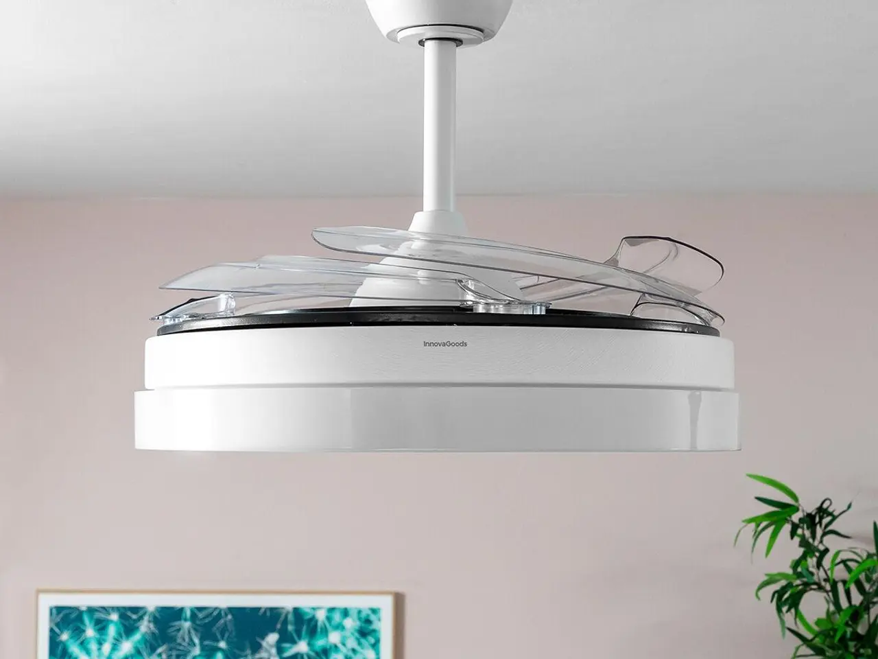 Billede 30 - Loftventilator med lys - hvid/transparent (OUTLET B)
