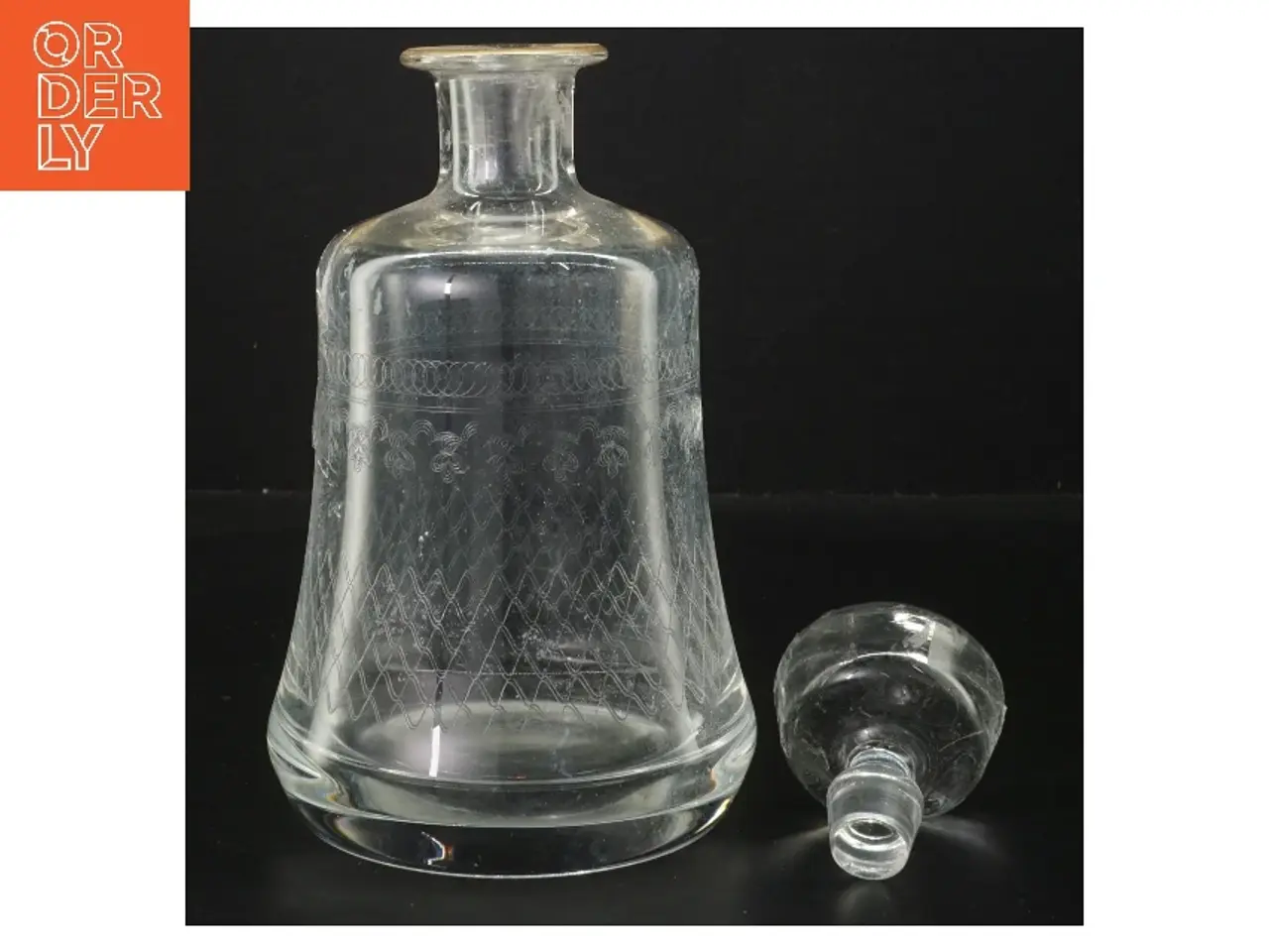 Billede 2 - Gammel Glas karaffel fra holmegaard med prop (str. 22 cm)