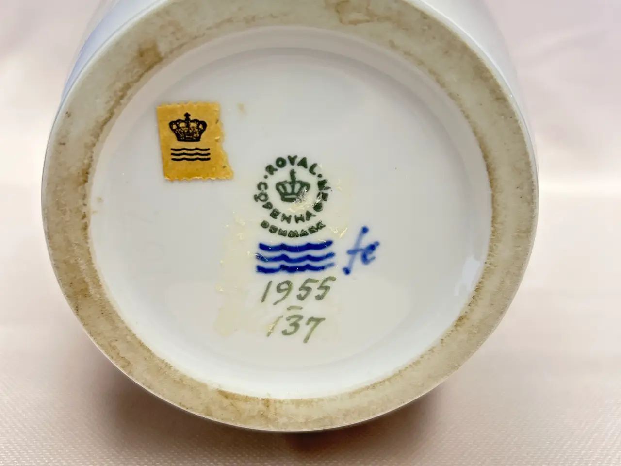 Billede 4 - Royal Copenhagen vase med svaner (H: 32 cm) 
