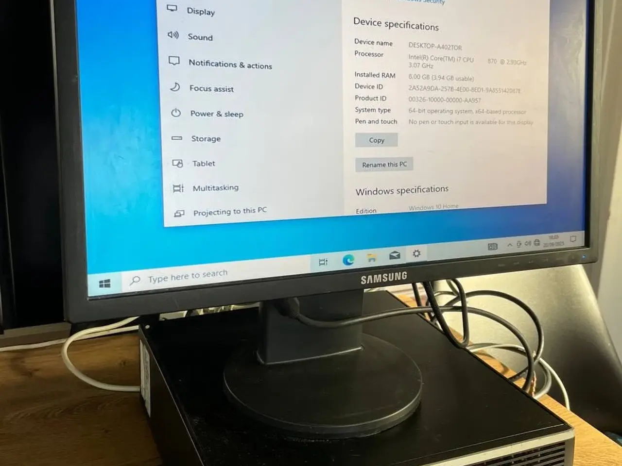 Billede 3 - HP Compaq Elite 8100 SFF (Desktop PC) + Samsung 21