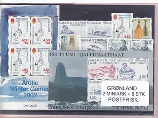 Grønland - 2 Miniark + 8 Stk. - Postfrisk
