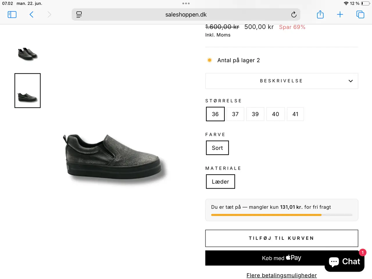 Billede 3 - Apair læder sneakers sorte