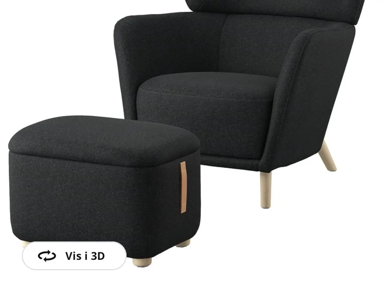 Billede 3 - Lænestol + puf, IKEA, Oskarshamn