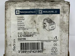 Telemecanique LC1D50P7 kontaktor Square D 50A 230V