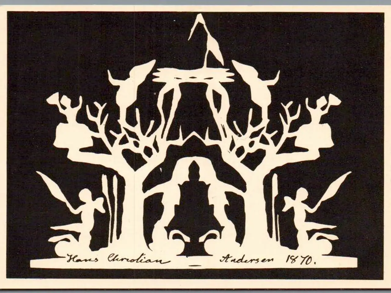 Billede 1 - Silhuet Postkort - H.C. Andersen - Ubrugt