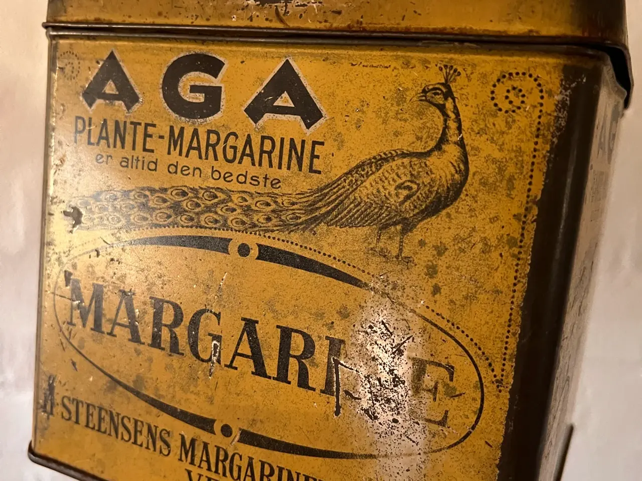 Billede 2 - Antik AGA Plante-Margarine metaldåse – H. Steensen