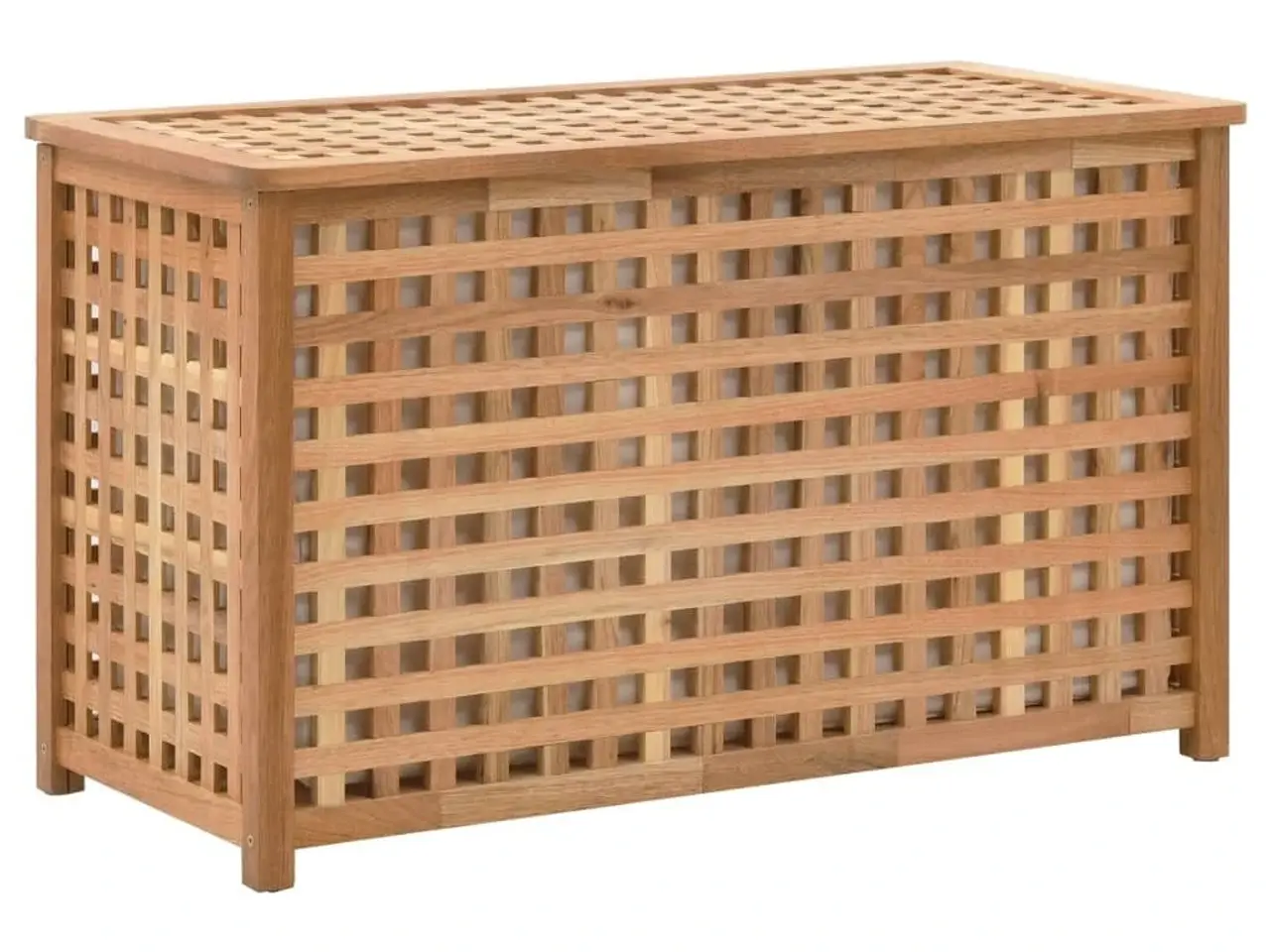 Billede 1 - Vasketøjskurv 77,5 x 37,5 x 46,5 cm massivt valnøddetræ