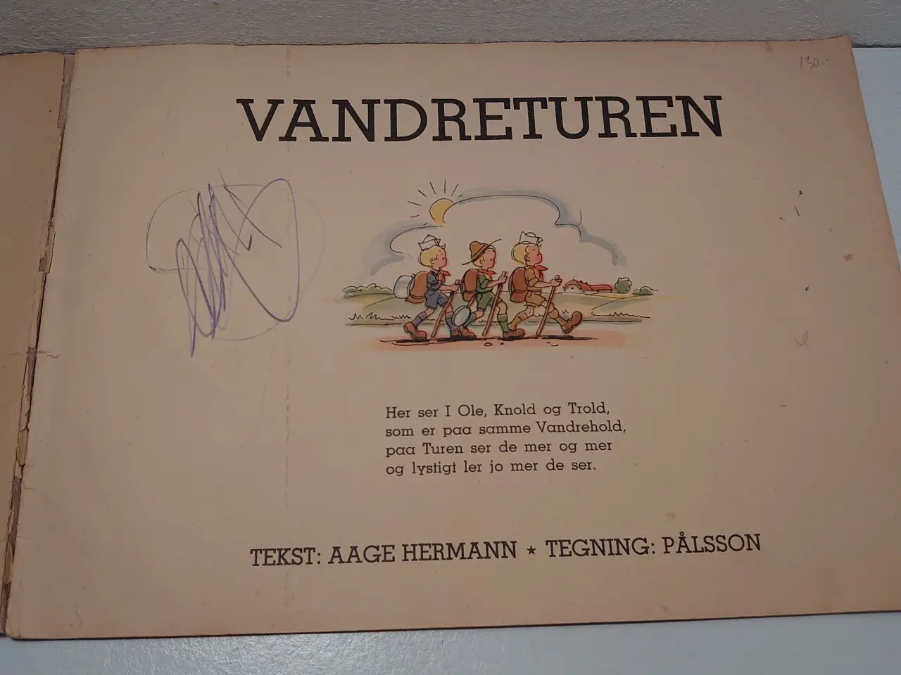 Billede 3 - Aage Hermann:Vandreturen.ill.Pålsson. Før 1948.
