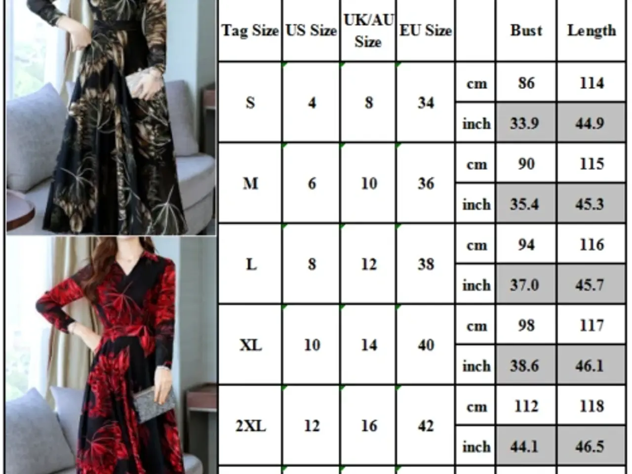 Billede 3 - kjole med blomstret print./ Str: Large-XL-2XL-3XL