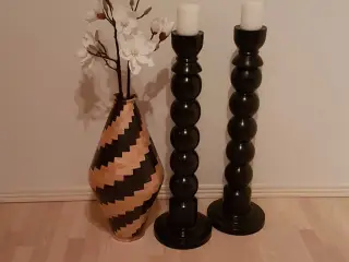 Træ vase