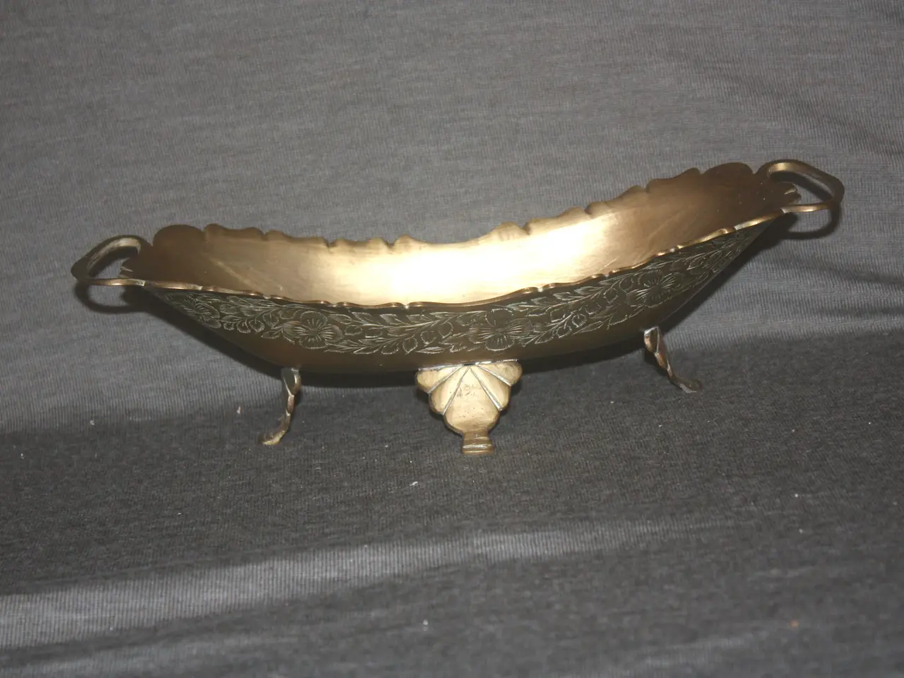 Billede 1 - Indian messing skål / opsats 27,5 cm x 9 cm
