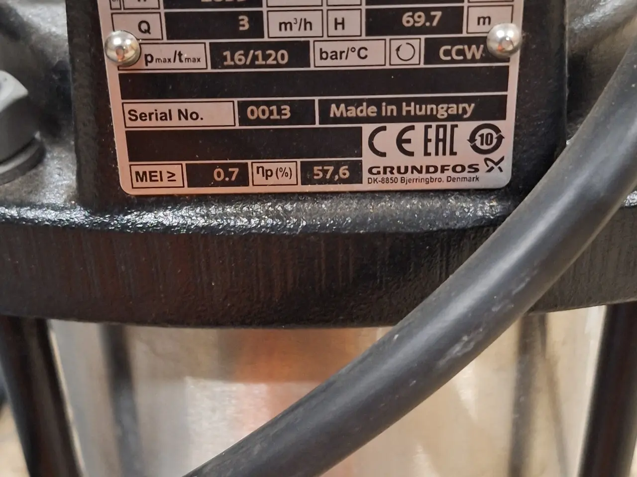 Billede 2 - Grundfos cr3-15 vandpumpe 