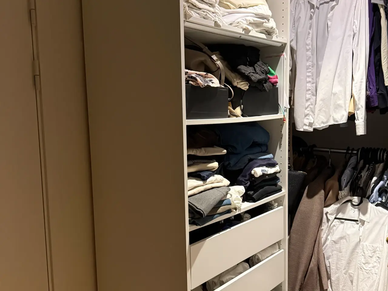 Billede 1 - Ikea pax stel med hylder og skuffer