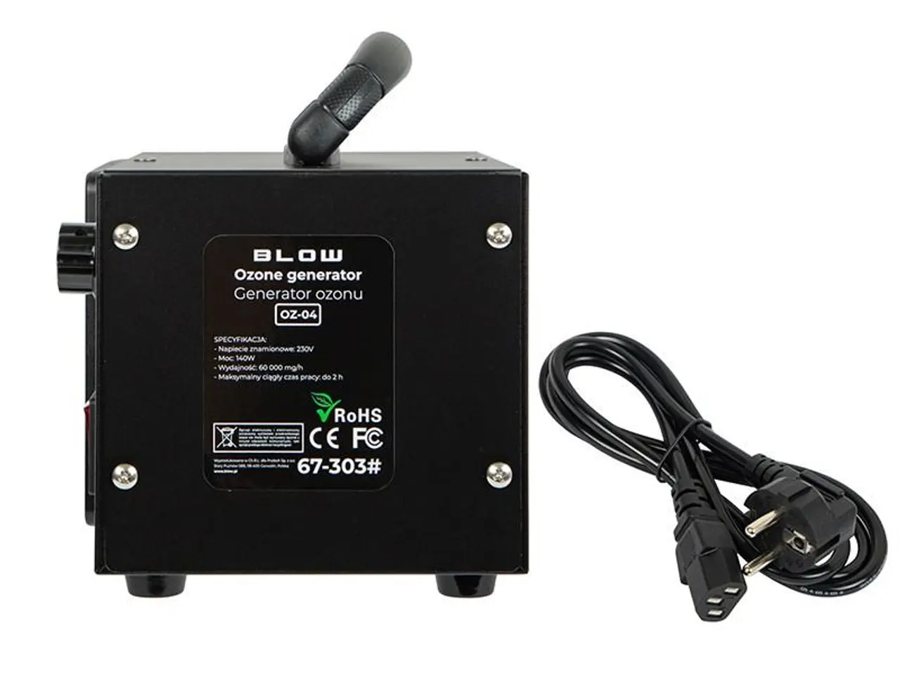 Billede 3 - Ozongenerator BLOW OZ-04 - 60.000 mg/t, sort