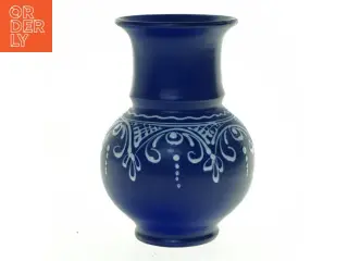 Blå keramikvase (str. 19 x 13 cm)