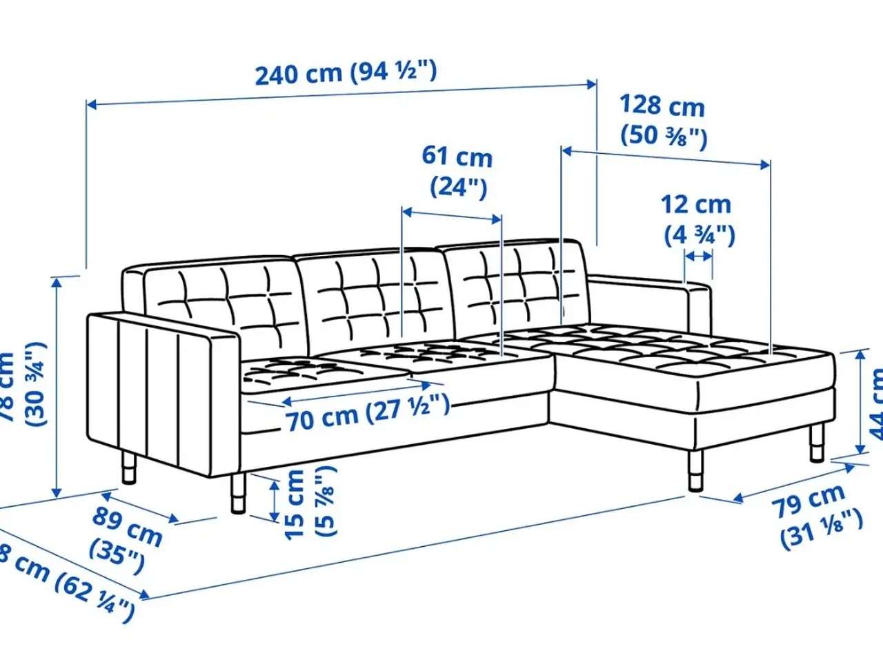 Billede 3 - IKEA Landskrona 3-pers sort lædersofa