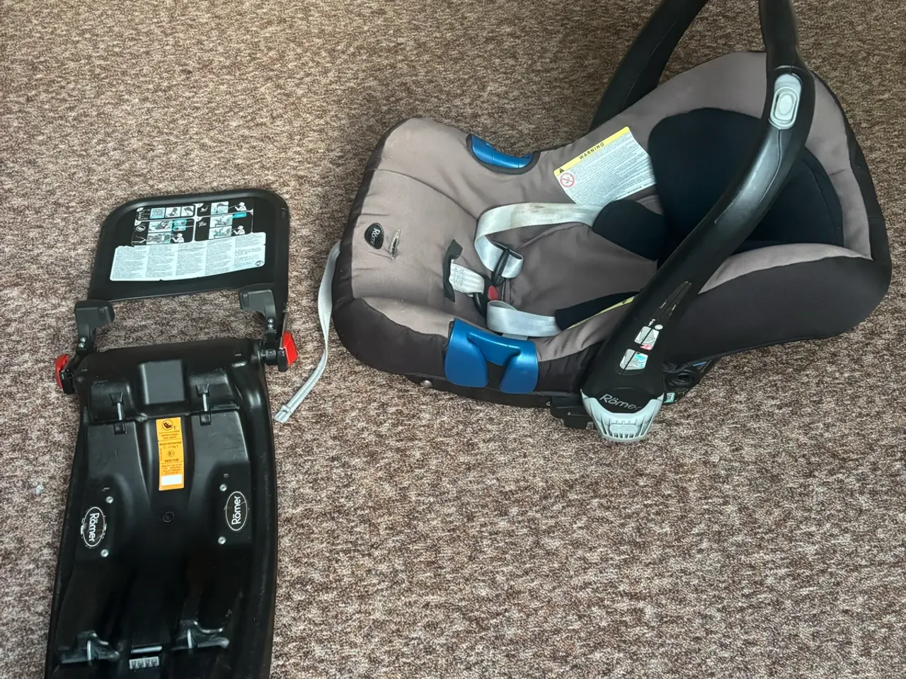 Billede 2 - Rømer autostol 0-13 kg. Og safe isofix base.