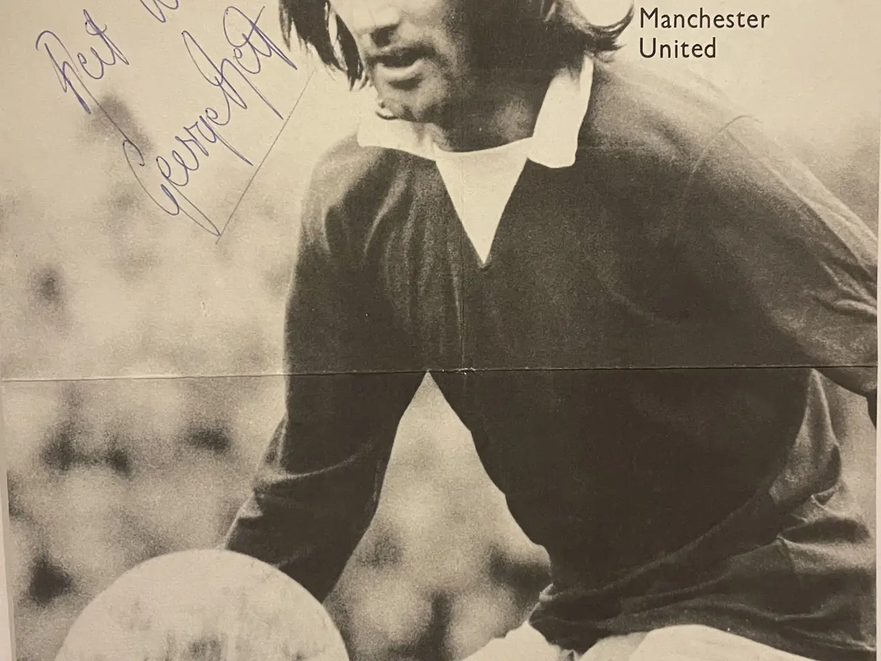 Billede 1 - George Best Autograf (19x27cm) !