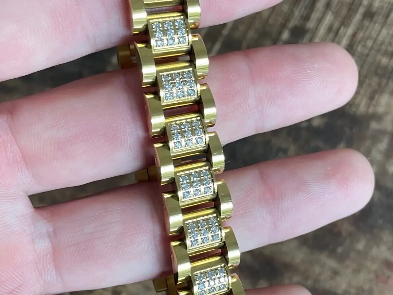 Billede 1 - 15mm 14k goldfilled presidential armbånd