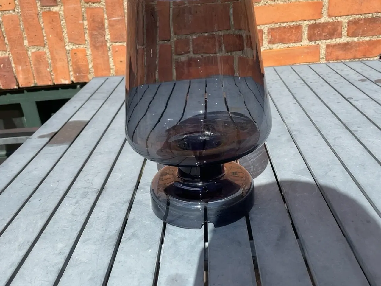 Billede 1 - IKEA GULDALG bordlampe – røgfarvet glas
