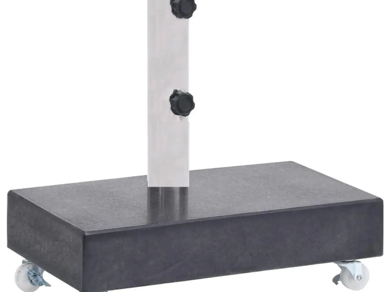 Billede 4 - Parasolfod i granit med hjul 45×25×8 cm - sort, 25 kg