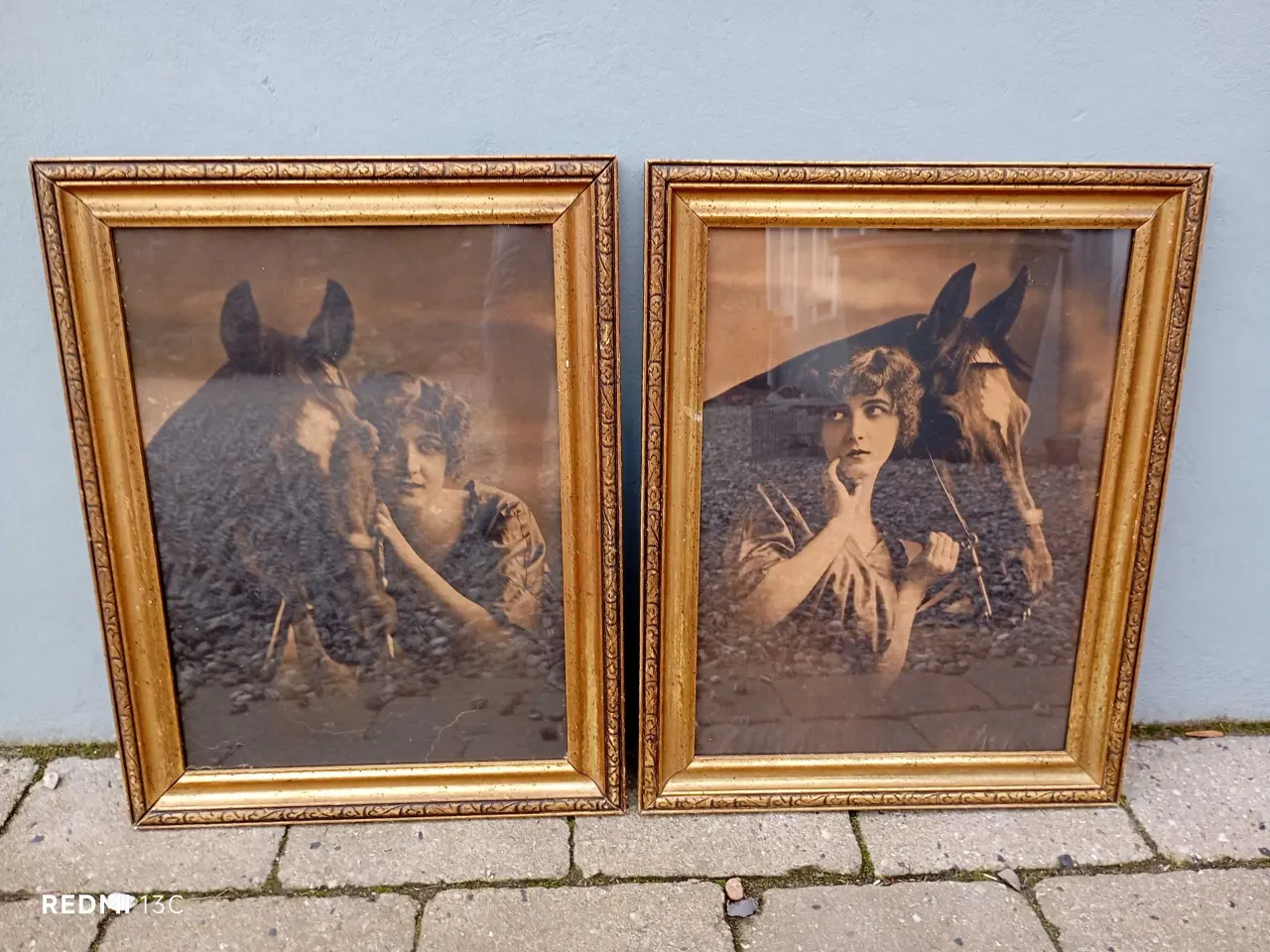 Billede 2 - Antikke gamle billeder af kvinder og heste 