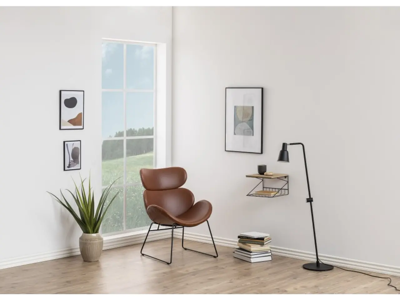 Billede 4 - Cazar Lænestol vintage Cognac med sort stel