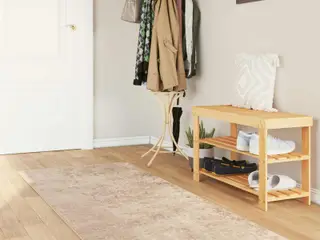 Løber tæppe MARSA - beige 80 × 300 cm, polyester med skridsikker PVC-bagside
