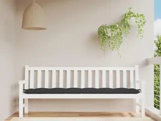 Hynde til havebænk 200x50x7 cm oxfordstof sort