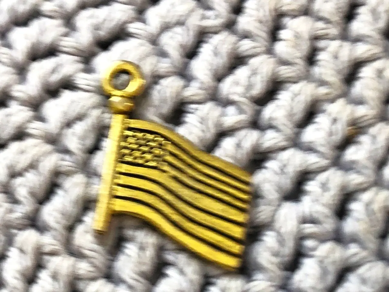 Billede 4 - Gyldne charms med flag: Stars'n'Stripes