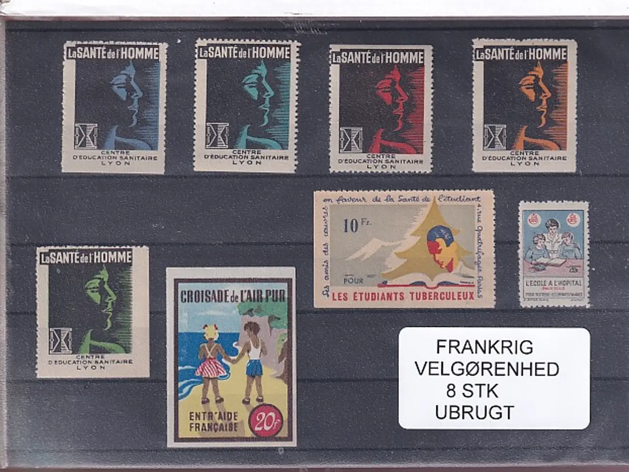 Billede 1 - Frankrig - Velgørenhed 8 Stk. - Ubrugt