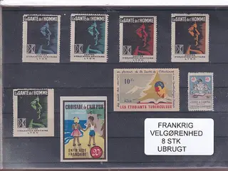 Frankrig - Velgørenhed 8 Stk. - Ubrugt
