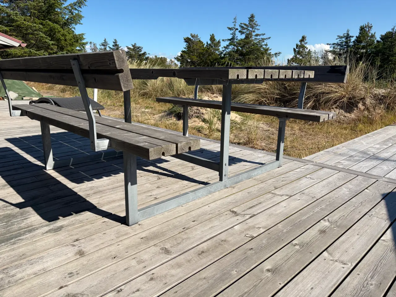 Billede 3 - Bord/ bænkesæt i galvaniseret stol og tryk imp bræ